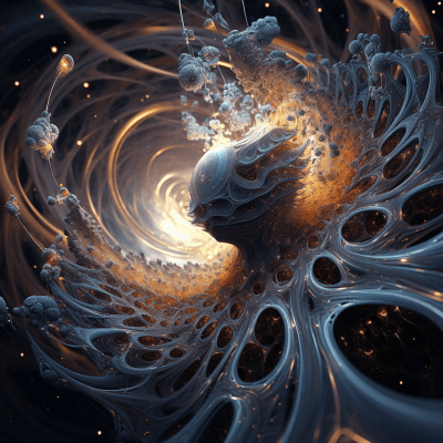 Psychedelic and surreal fractal art with intricate patterns