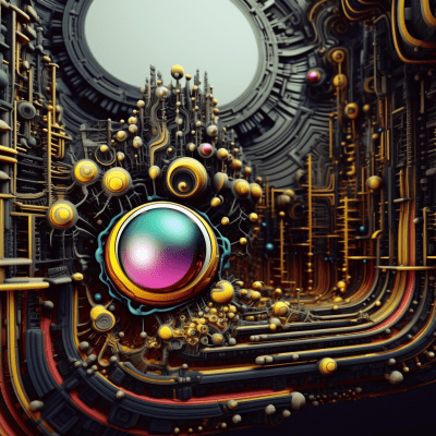 Hyper-layered tryptamine machines in a photorealistic psychedelic scene