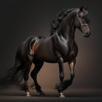 Three horses in black, brown, and mixed colors illustrating beauty and strength