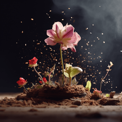 Time-lapse of a seedling growing into a blooming flower