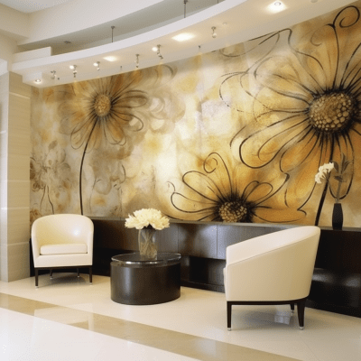 Modern and contemporary wall murals with vibrant artistic designs