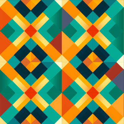 Abstract geometric shapes with colorful patterns and textures