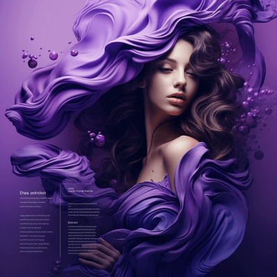 Photorealistic image with purple palette for website landing page