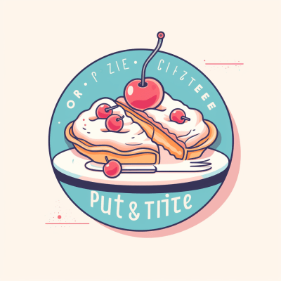 Vintage ‘Cutie Pies’ Logo with 50s Diner Sign Aesthetic