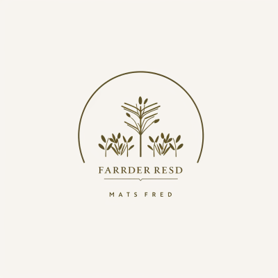 Minimalistic logo of a farmers market garden with a clean design