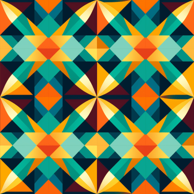 Abstract geometric shapes with colorful patterns and tiling texture