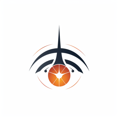 Futuristic intergalactic communications network icon on white