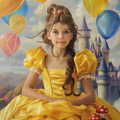 Young Princess in Yellow Dress