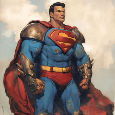 Superman in Powered Armor
