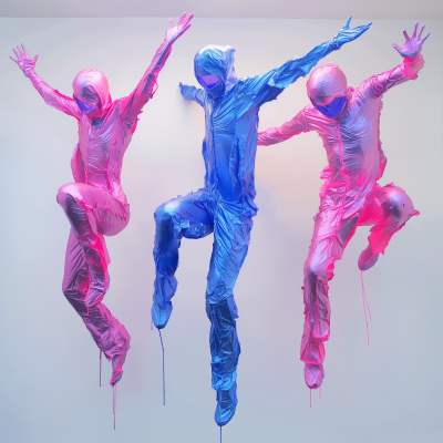 Colorful Jumping Figures