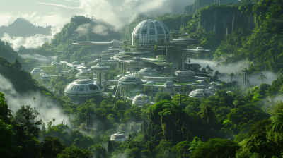 Futuristic City and Forest