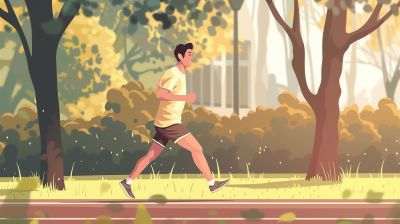 Man Running in the Park