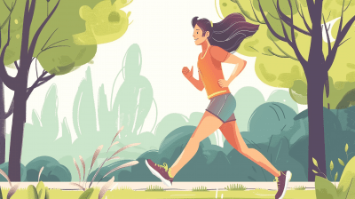 Woman Running in the Park