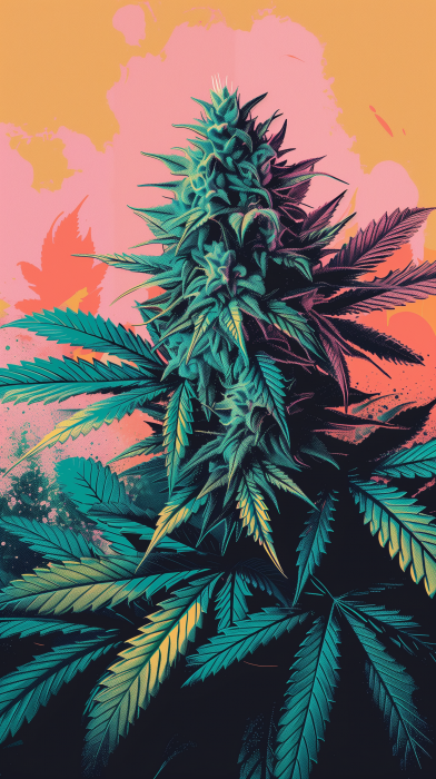 Surrealistic Cannabis Pop Art