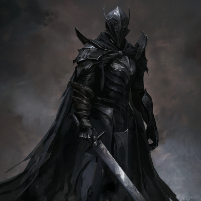 Undead Death Knight Male with Helmet and Sword
