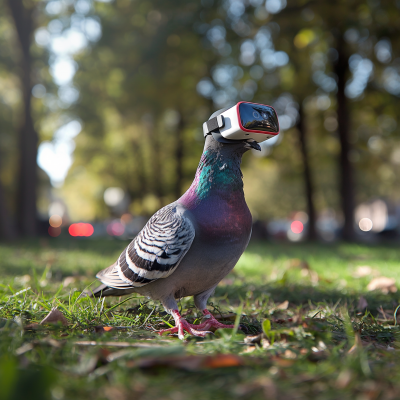 Pigeon in VR Park