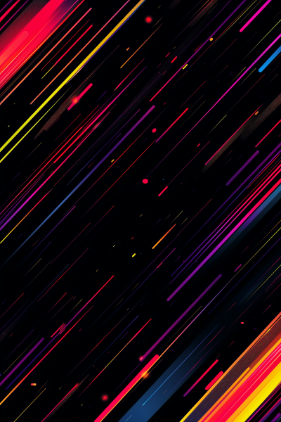 Colorful Vector Lines on Black Background