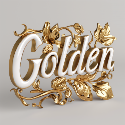Golden 3D Logo Design