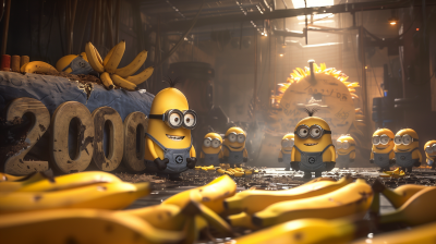Minions Building ‘2000’ out of Bananas