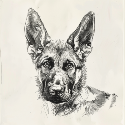 German Shepherd Sketch