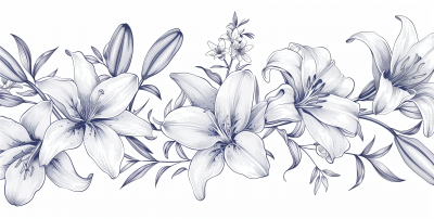 Vector Flowers and Lilies