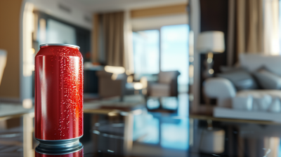 Luxury Hotel Room with Soda Can
