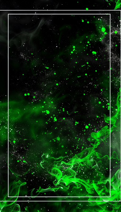 Neon Green Cosmic Background