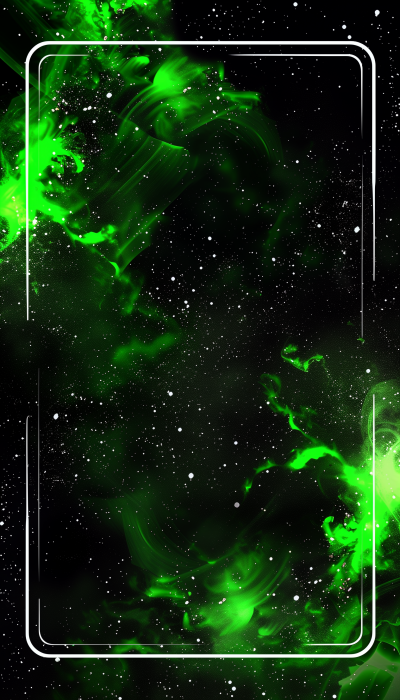 Cosmic Neon Green Rectangle Background