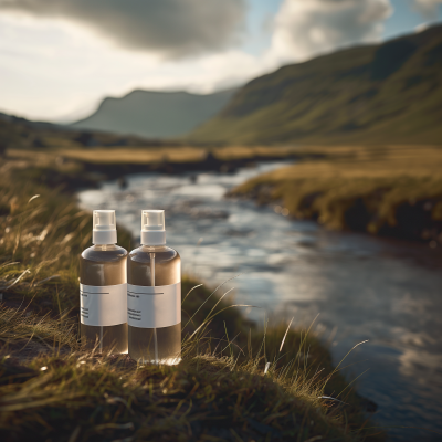 Soap Spray Bottles in Nature