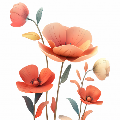 Minimalist Flower Composition
