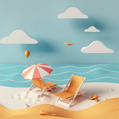 Summer Beach Illustration