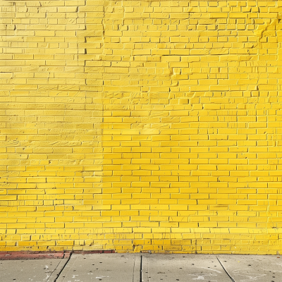 Outdoor Doodle Brick Yellow Wall