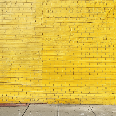 Outdoor Doodle Brick Yellow Wall