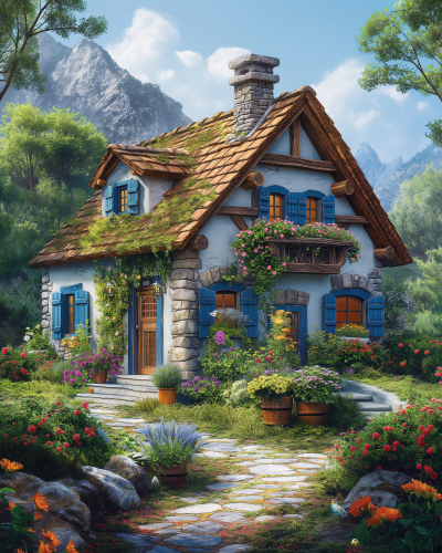 Cozy Cottage Illustration