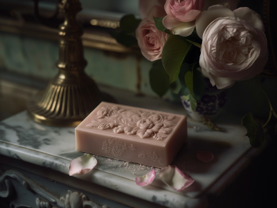 Luxurious Rose Soap Photography