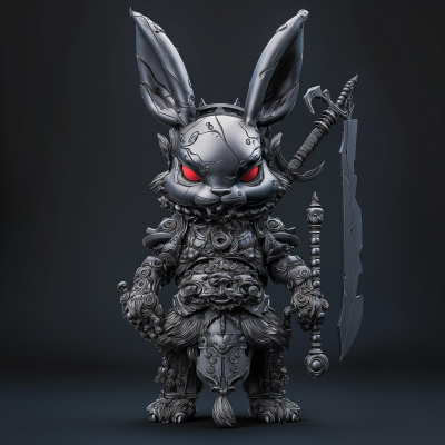 Metal Warrior Rabbit from Chinese Zodiac