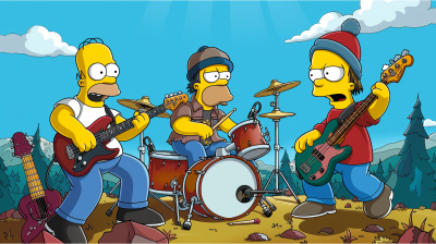 Simpsons Style Music Band