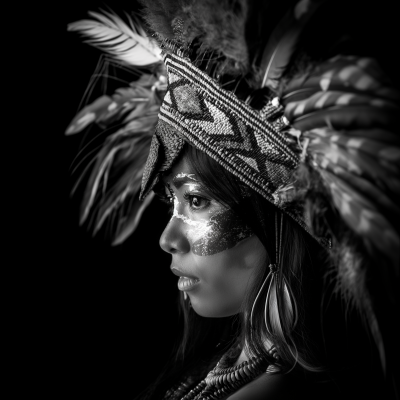 Tribal Headdress Portrait