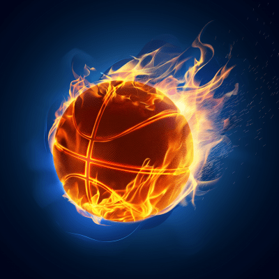 Basketball on Fire Logo