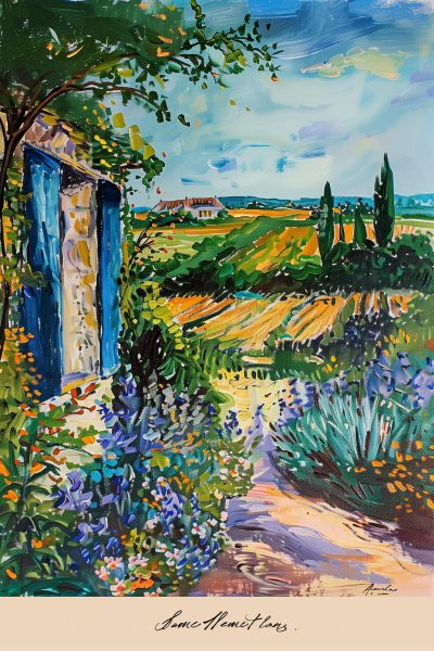 French Countryside Painting