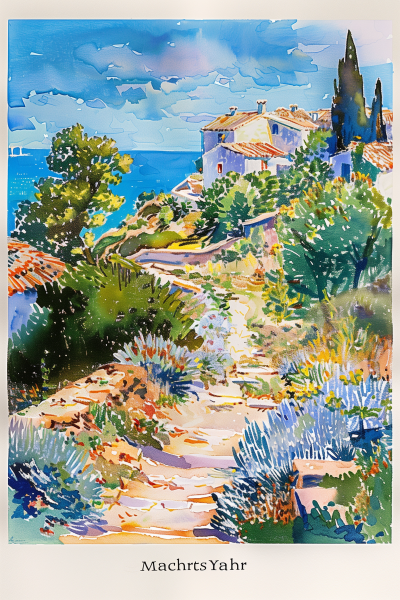 Mediterranean Coastal Painting