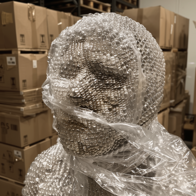 Mannequin Wrapped in Bubble Wrap