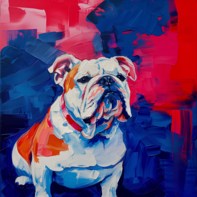 Acrylic Bulldog Painting