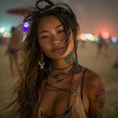 Asian Girl at Burning Man