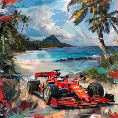 Formula 1 Ferrari Collage