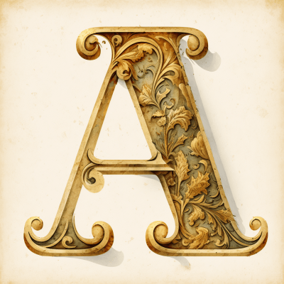 Medieval Style Ornamental Letter A