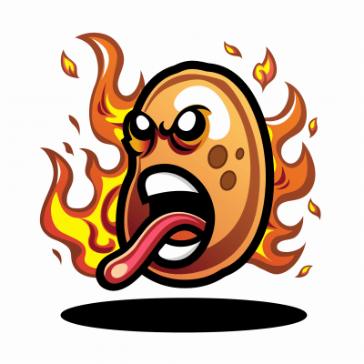 Fiery Sports Logo Bean