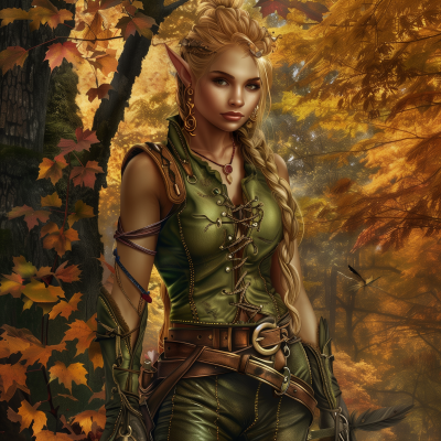 Fantasy Female Elf in Forest