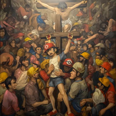 Medieval Pokemon Fusion Crucifixion