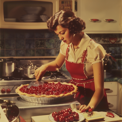 1970s Vintage Cherry Pie Photoshoot